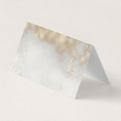 Celestial Gold Sun Moon Stars Rozen Night Sky Visitekaartje (Achterkant)