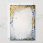 Celestial Gold Sun, Moon, Stars Waterverf RSVP Kaart (Achterkant)