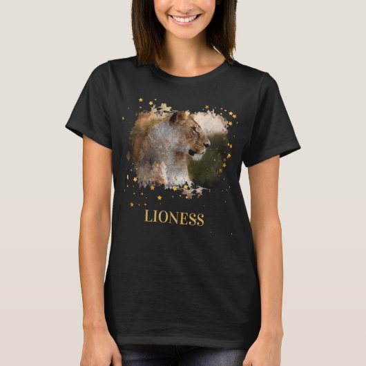 *~* Celestial Golden Artistic AP23 LIONESS Artsy T-shirt (Voorkant)