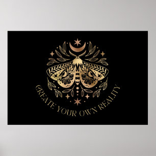 Celestial Golden Moth Poster