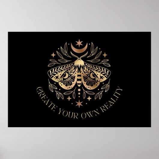 Celestial Golden Moth Poster (Voorkant)
