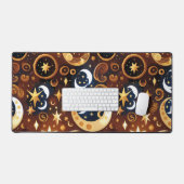 Celestial Golden Ochre Moon for Astrology Lovers Bureaumat (Keyboard & Muis)