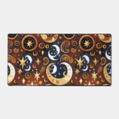 Celestial Golden Ochre Moon for Astrology Lovers Bureaumat (Voorkant)