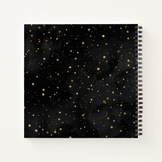 Celestial Golden Sun Spiral Notitieboek (Achterkant)