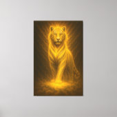 Celestial Golden White Tiger – Ascending Divine Au Canvas Afdruk (Voorkant)