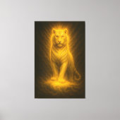 Celestial Golden White Tiger – Supreme Radiant Pow Canvas Afdruk (Voorkant)