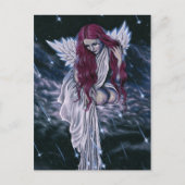 Celestial Gothic Angel Shooting Stars Briefkaart (Voorkant)