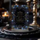 Celestial Gothic Gold en Sapphire Party Kaart