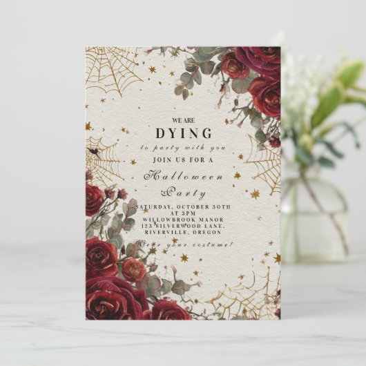 Celestial Gothic Halloween Kaart (Staand voorkant)