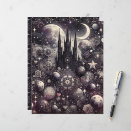 Celestial Gothic Valentijnse  Scrapbook Papier
