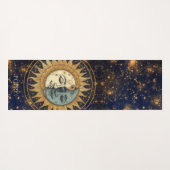 Celestial Goud Blauw Zon Maan Gepersonaliseerd Yogamat (Achterkant (horizontaal))