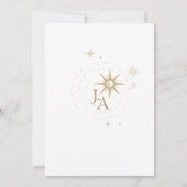 Celestial Goud en Witte Sterren Bruiloft Kaart (Achterkant)