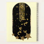 Celestial Goud en Zwarte Wekelijkse & Maandelijkse Planner (Achterkant)