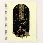 Celestial Goud en Zwarte Wekelijkse & Maandelijkse Planner (Voorkant)