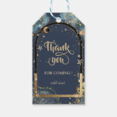 Celestial Goud Zon Maan Goud Glitter Cadeaulabel (Voorkant)