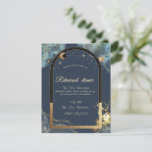 Celestial Goud Zon Maan Goud Glitter Kaart (Staand voorkant)