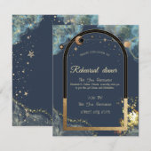 Celestial Goud Zon Maan Goud Glitter Kaart (Voorkant / Achterkant)