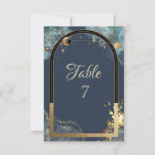 Celestial Goud Zon Maan Goud Glitter Kaart (Voorkant)