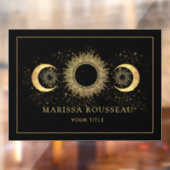 Celestial Goud Zwart Zon Maan Window Cling Raamsticker (Vel 2)