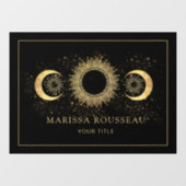 Celestial Goud Zwart Zon Maan Window Cling Raamsticker (Vel)