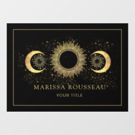 Celestial Goud Zwart Zon Maan Window Cling Raamsticker