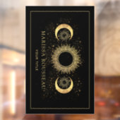 Celestial Goud Zwart Zon Maan Window Cling Raamsticker (Vel 2)