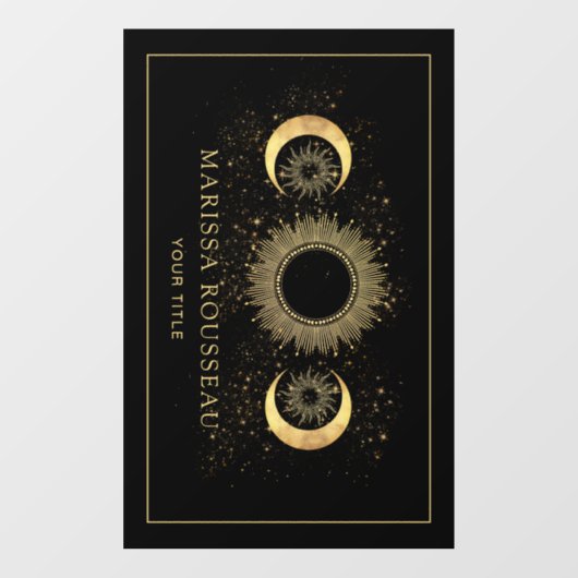 Celestial Goud Zwart Zon Maan Window Cling Raamsticker (Vel)