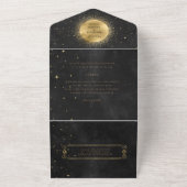 Celestial gouden bruiloft alles in één uitnodiging (Buitenkant)