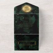 Celestial gouden bruiloft alles in één uitnodiging (Buitenkant)