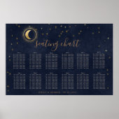 Celestial Gouden Bruiloft Zitting Grafiek Poster (Voorkant)