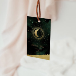 Celestial Gouden Maan Bruiloft Dank u Cadeau Label Cadeaulabel