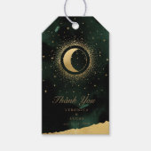 Celestial Gouden Maan Bruiloft Dank u Cadeau Label Cadeaulabel (Voorkant)