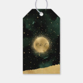 Celestial Gouden Maan Bruiloft Dank u Cadeau Label Cadeaulabel (Achterkant)