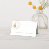 Celestial Gouden Maan Bruiloft Plaats Kaart Plaatskaartje (Voorkant)