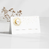 Celestial Gouden Maan Bruiloft Plaats Kaart Plaatskaartje