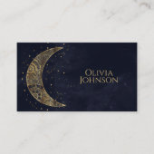 Celestial Gouden Maan Esthetisch Visitekaartje (Voorkant)