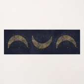 Celestial Gouden Maan Esthetisch Yogamat (Achterkant (horizontaal))
