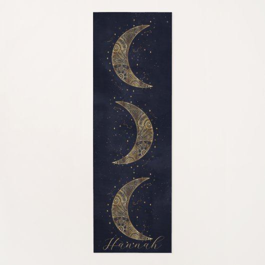 Celestial Gouden Maan Esthetisch Yogamat (Voorkant)
