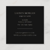 Celestial Gouden Maan Fases Vierkante Visitekaartje (Achterkant)