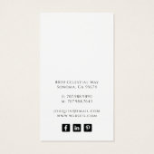 Celestial Gouden Maan Zwart Oorbel Sieraden Displa Visitekaartje (Achterkant)