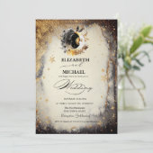 Celestial Gouden Sterren Moons Donker Kaart (Staand voorkant)