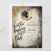 Celestial Gouden Sterren Moons Donker Kaart (Voorkant)