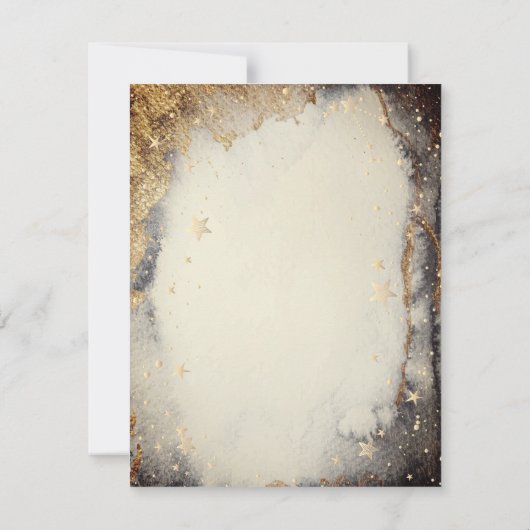 Celestial Gouden Sterren Moons Donker Kaart (Achterkant)