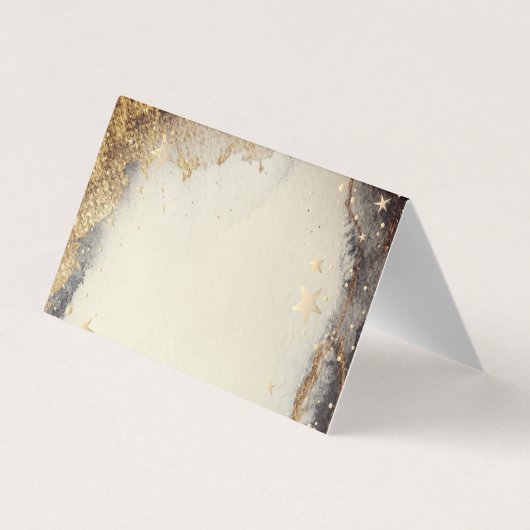 Celestial Gouden Sterren Moons Donker Visitekaartje (Achterkant)