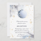 Celestial gouden zon, blauwe maan, gouden sterren kaart (Voorkant)