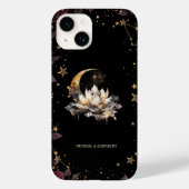 Celestial gouden zon, maan, Lotus sterren Case-Mate iPhone Case (Achterkant)