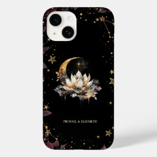 Celestial gouden zon, maan, Lotus sterren Case-Mate iPhone 14 Hoesje