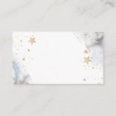 Celestial gouden zon, maan, sterren bloemen informatiekaartje (Achterkant)