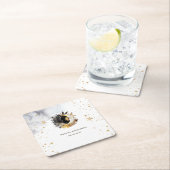 Celestial gouden zon, maan, sterren bloemen kartonnen onderzetters (Insitu)