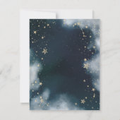 Celestial gouden zon, maan, sterren nacht hemel kaart (Achterkant)